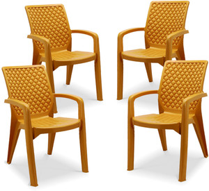MAHARAJA Plastic Chair for Home, Office Chair with Arm Rest |Bearing Capacity up to 200Kg Plastic Outdoor Chair