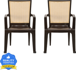Nilkamal Mid Back Chair with Arm CHR2226 Home,Office, Garden,Restaurants,Indoor, Outdoor Plastic Cafeteria Chair