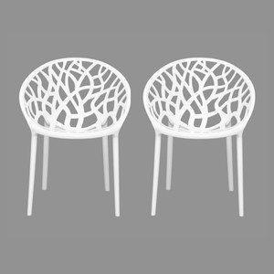 ITALICA Oxy Plastic Chair for Home/Glossy Finish Crystal Design Plastic Outdoor Chair/ Plastic Outdoor Chair