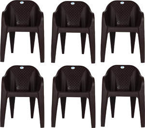 HOMIBOSS Plastic set of 6 | chairs for home, Living Rooms, & Garden Plastic Outdoor Chair
