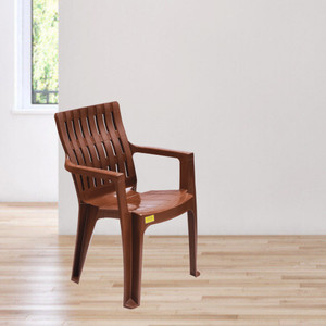 FurniGully Plastic Chair, Arm Chair for Home, Living Room Chair, Outdoor Chair Set of 1 Plastic Outdoor Chair