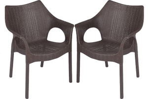 Supreme Cambridge Designer Rattan Finish Fully Comforted 100% Virgin Plastic Outdoor Chair