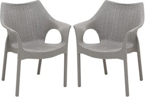 Supreme Cambridge Designer Rattan Finish Fully Comforted 100% Virgin Plastic Outdoor Chair
