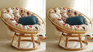 RAINBOW Cane Bait Rattan for Indoor ,Outdoor Lawn,Room with Cushion Living Room Chair Cane Outdoor Chair