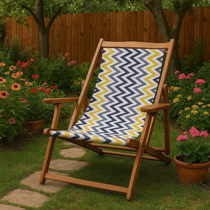 ROYAL BHARAT Outdoor Foldable Chair Solid Wood Outdoor Chair