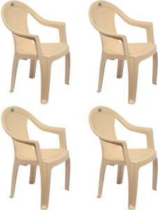 Nilkamal Mid Back Chair with Arm CHR2051| For Living, Bed Room, Kitchen, Office, Garden Plastic Outdoor Chair