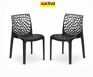 ACTIVA Web Designer Plastic Chair for Home, Cafe|Lightweight & Stackable Seating Chair| Plastic Outdoor Chair