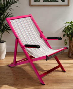 Veenu EASY CHAIR –EXTRA-WIDE FOLDABLE, LIGHT WEIGHT, RUST PROOF, 3 YEARS WARRANTY Metal Outdoor Chair