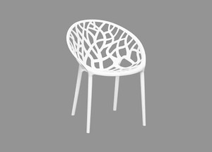 ACTIVA Crystal Plastic Arm Chair| Comfortable&Stackable Chairs for Home/Patio/Garden| Plastic Outdoor Chair