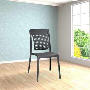 ITALICA Spine Care Plastic Chair For Home/Matte Finish Chair/Perfect for Work & Study/ Plastic Outdoor Chair