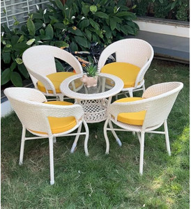 Patio Chairs White All Weather Wicker KLODOR Premium Garden