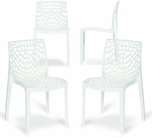 RW REST WELL Web Designer Plastic Chair for Home, Cafe|Lightweight & Stackable Seating Chair| Plastic Outdoor Chair