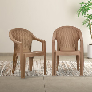 Nilkamal Mid Back Chair with Arm EXOTICA|100% PolyPropylene|For Living ,Kitchen, Office, Plastic Outdoor Chair