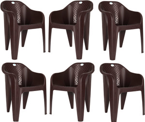 HOMIBOSS Plastic Chair Set of 6 - Image 1