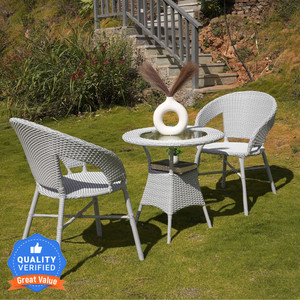 Wooden Street Metal Table & Chair Set