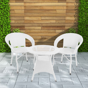 Furnspace Cane Table & Chair Set