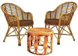 Kane Karts Cane Table & Chair Set