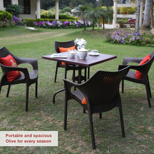 Supreme Olive for Home & Garden Plastic Outdoor Table