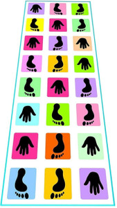 Kids Mandi Hopscotch Jumbo Play mat Game (40" x 108") - Hopscotch an Unique Balancing Game