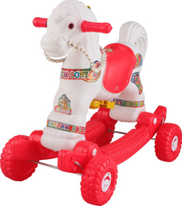 TOYPROFESSOR 2 in 1 Baby Horse Rider with Rocker / Horse Rider for Kids