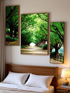 pnf Poster And Frame Hand Painted Landscape Scenery Painting |Wall Decoration Item Digital Reprint 12 inch x 18 inch Painting