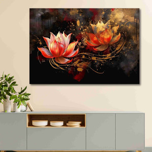 saf 36 inch Unframed Rolled Art Print Abstract Flower Canvas Sticker For Home Décor CR-148 Self Adhesive Sticker