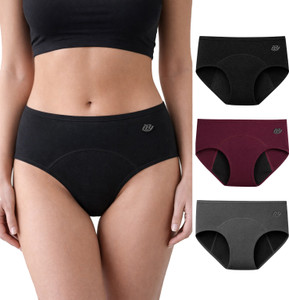 Nicsy Women Periods Grey, Maroon, Black Panty