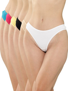LEADING LADY Panty Women Thong Maroon, White, Black, Yellow, Beige, Blue Panty