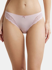 JOCKEY 1813 Medium Coverage Microfiber Elastane Stretch with StayFresh Treatment Women Bikini Pink Panty