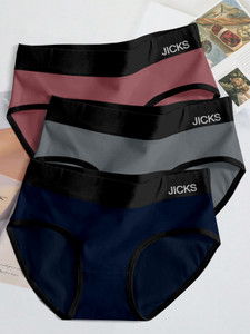 jicks Women Hipster Black, Grey, Blue Panty