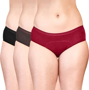 कल्याणी Period Panty महिलाओं के लिए हिप्स्टर काला, भूरा, मैरून पैंटी