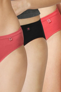 वैन ह्यूसेन Antibacterial And No Marks Waistband महिलाओं के लिए बिकिनी बहुरंगी पैंटी
