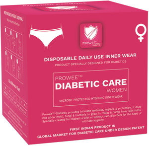 प्रोवी Diabetic Care महिलाओं के लिए डिस्पोज़ेबल सफेद पैंटी