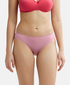 JOCKEY JW01 Medium Coverage Tencel Lyocell Elastane Stretch Women Bikini Pink Panty
