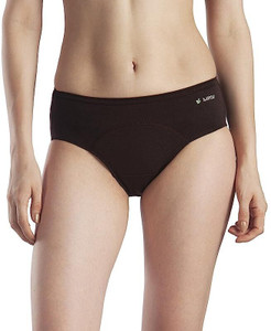 LAVOS Period Panty for Women Leak Proof, Reusable Bamboo Cotton Panties for Low Flow Women Periods Brown Panty