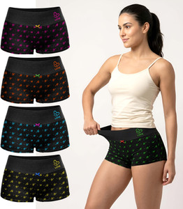 VAISHMA Women Boy Short Black Panty