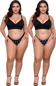 ZOQQ Women Thong Black Panty