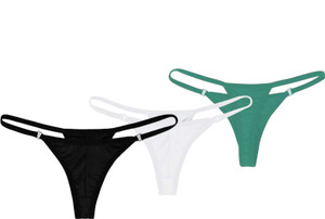 sprintx Women Thong Panty Black, White, Green Pack of 3 - Image 4