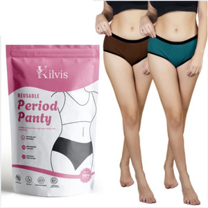 KILVIS Women Periods Brown, Blue Panty