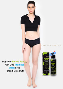 CareDone Women Periods Black Panty