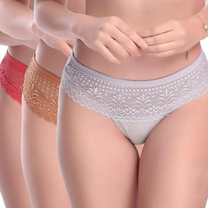 LuvRon Women Hipster Red, Yellow, Grey Panty