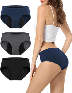 LUZIASA Women Periods Blue, Grey, Black Panty