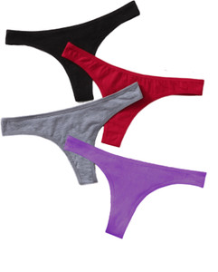J.B.COLLECTION Women Thong Black, Red, Grey, Purple Panty