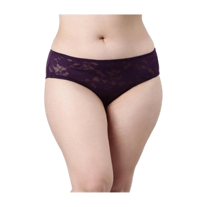 Enamor P122 Lace Women Hipster Purple Panty