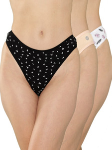 LEADING LADY Women Thong Black, White, Orange Panty