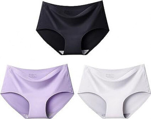 Meile Women Hipster Black, Purple, Grey Panty