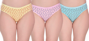 MIESTILO Women Hipster Yellow, Pink, Blue Panty