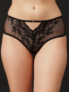 Clovia Women Hipster Black Panty