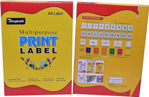 TIRUPATI A4 Size White Self Adhesive ST Label/Sticker for Printer ...