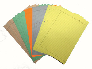 NOZOMI One Side Rulled Colour Paper - A4 Size (100 sheets) Rulled A4 1 gsm Coloured Paper